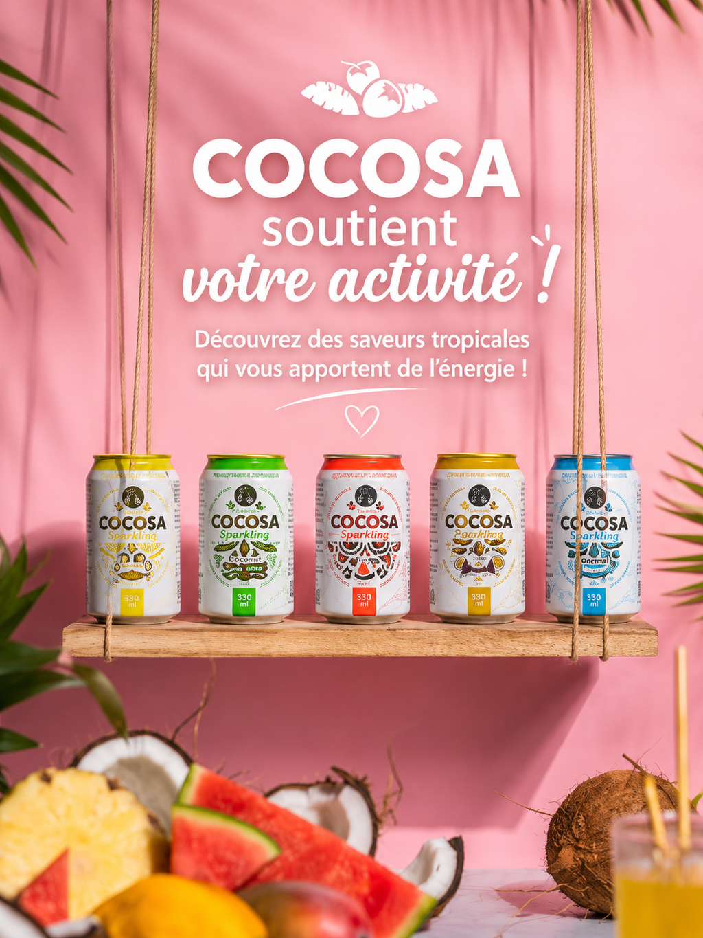 Eau de Coco & Jus de Pastèque NFC – 330 ml