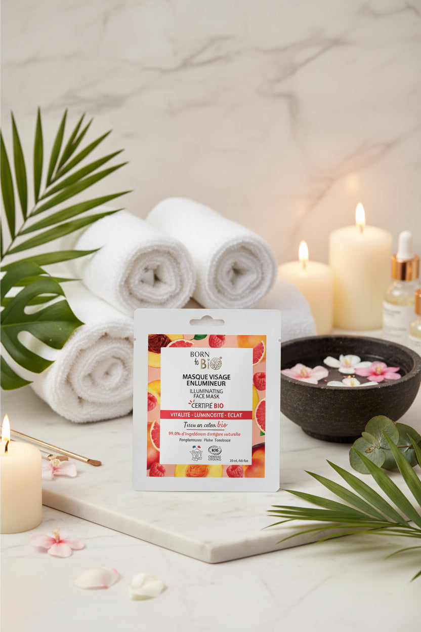 Masque visage Enlumineur en coton - Certifié Bio