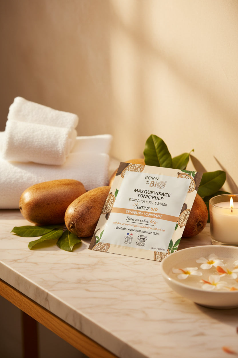 Masque visage Tonic'Pulp en coton - Certifié Bio