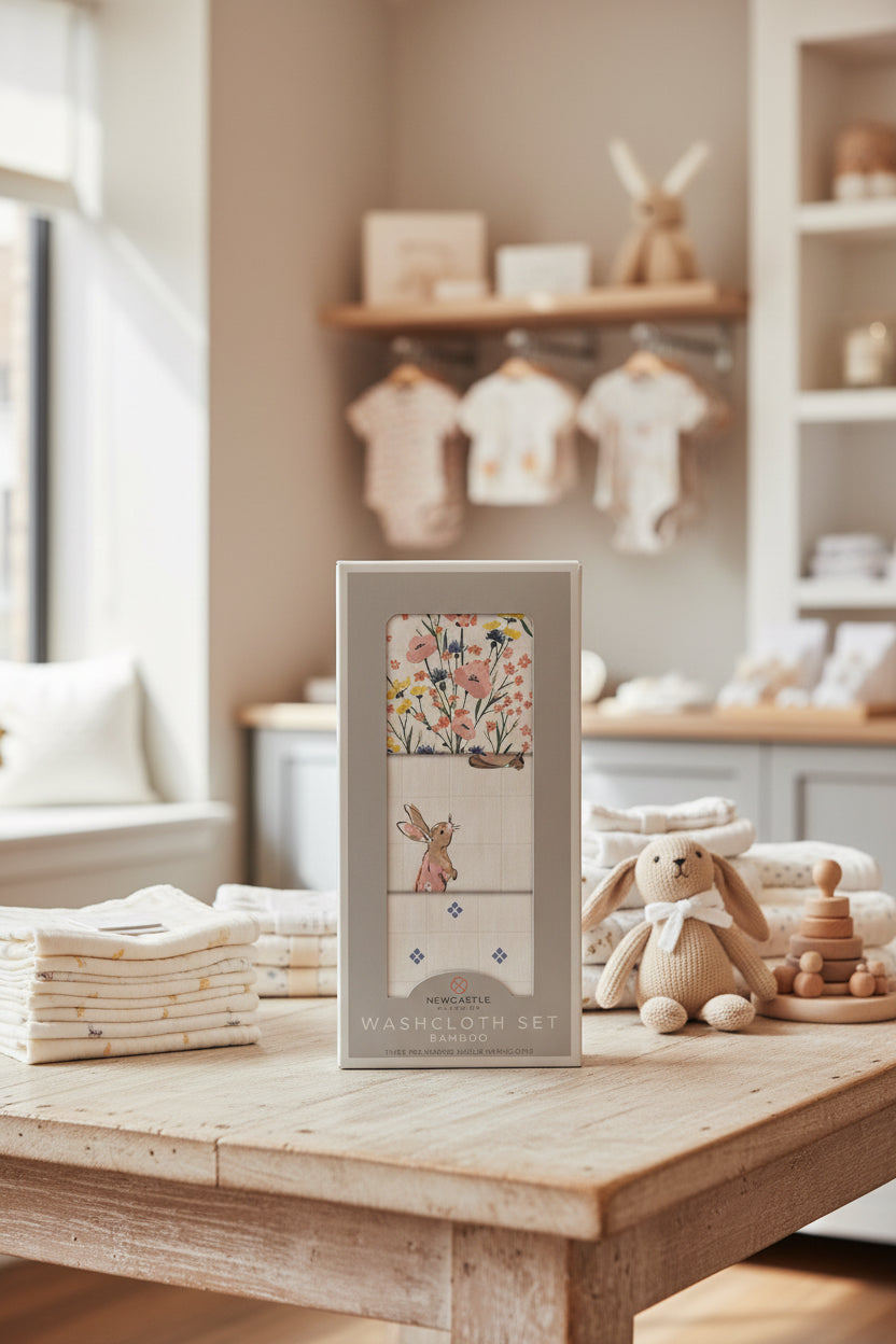 Lot de Lingettes de Toilette en Bambou Naturel🧸🌼