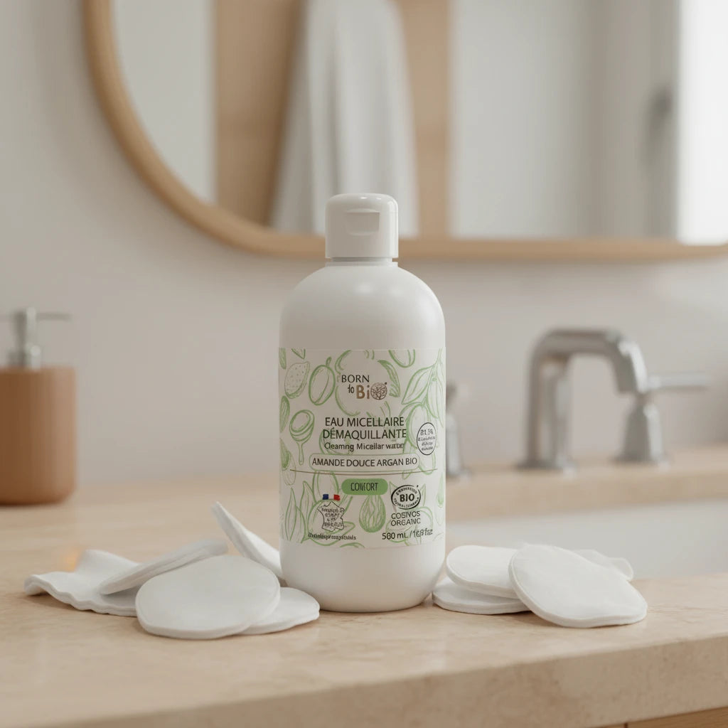 Eau Micellaire Démaquillante Amande Douce Argan - Certifiée Bio