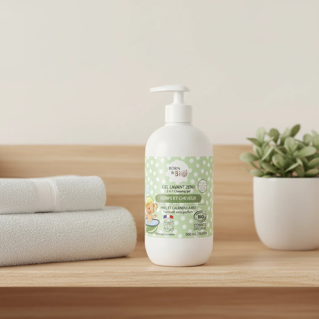 Gel Lavant 2 en 1 pour Bébé  - Certifié bio